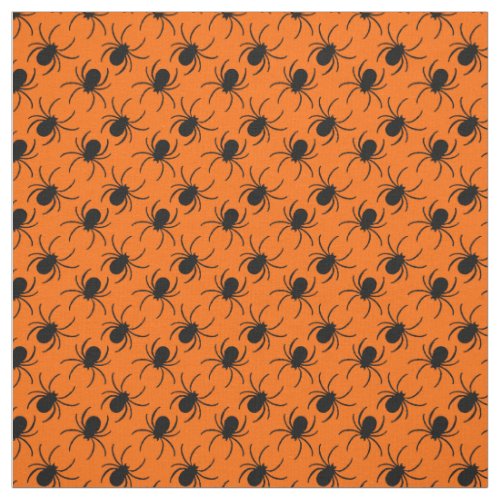 black spider halloween design fabric