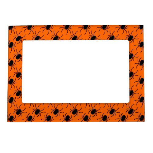 black spider halloween design magnetic photo frame