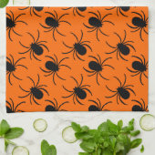 black spider halloween design towel (Folded)