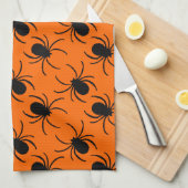 black spider halloween design towel (Quarter Fold)