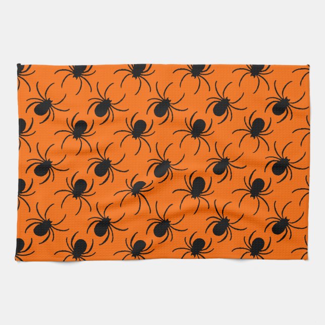 black spider halloween design towel (Horizontal)
