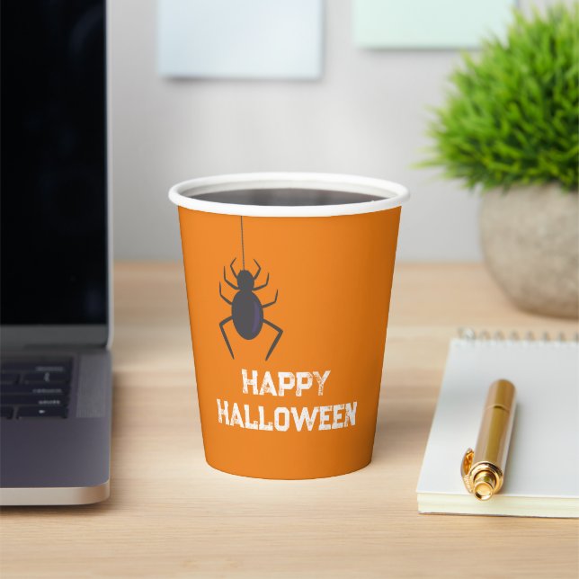Black Spider Halloween Party  Paper Cups (Insitu)