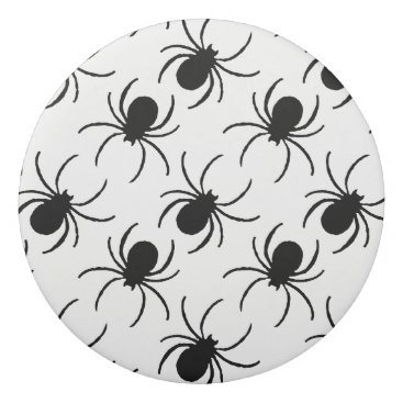 black spider halloween pattern eraser