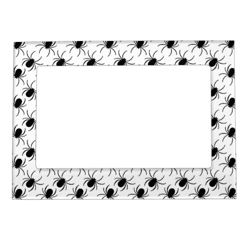 black spider halloween pattern magnetic frame