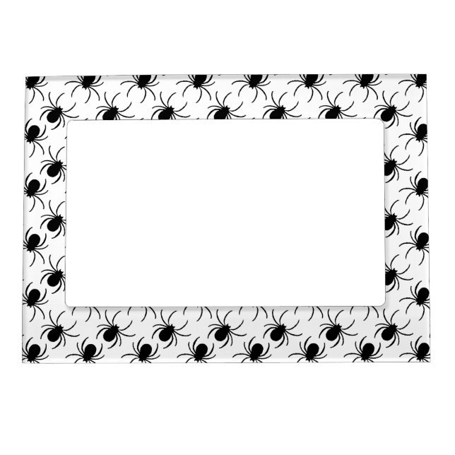 black spider halloween pattern magnetic frame (Front)