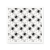 black spider halloween pattern paper napkins