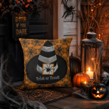 Black Spider Halloween Witch Hat / Spooky