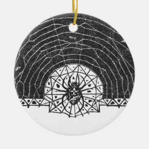 Black Spider Insect Halloween 2021 Ceramic Ornament