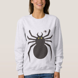 Black Spider Sweatshirt – Minimalist Creepy Crawly