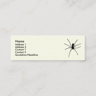 Black Spider Template Mini Business Card