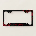 Black Spider Themed License Plate Frame at Zazzle