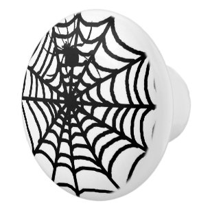 “Black Spider Web” Ceramic Knob