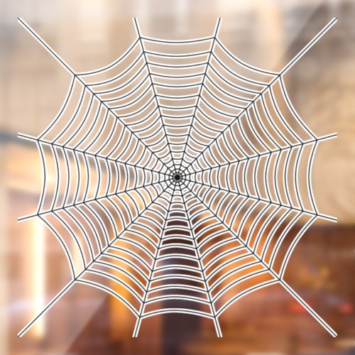 Black spider web Halloween pattern Window Cling