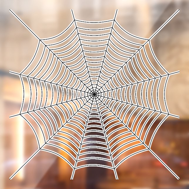 Black spider web Halloween pattern Window Cling (Sheet 2)