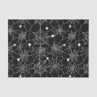 Black Spider Web Halloween Tissue Paper