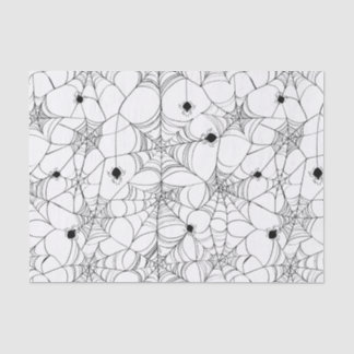 Black Spider Web Halloween Tissue Paper