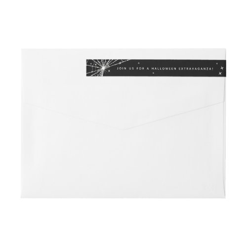 Black Spider Web Wraparound Address Label