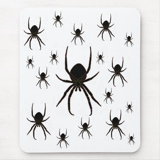 Black spiders, arachnid mouse pad (Front)