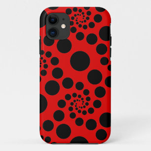 Black Spiral Dots - Personalize Your Own iPhone 11 Case