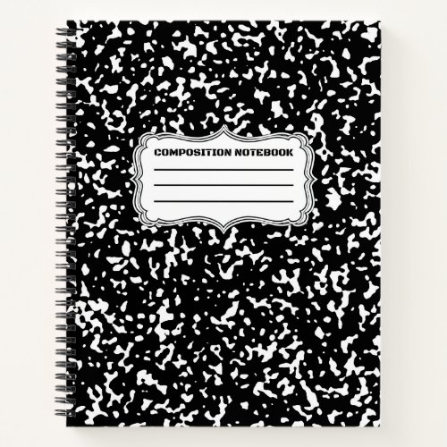 Black Spiral Graph Paper Composition Notebook 