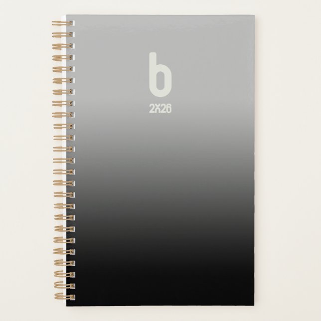 Black Spiral Planner  – 2026 Breath (Front)