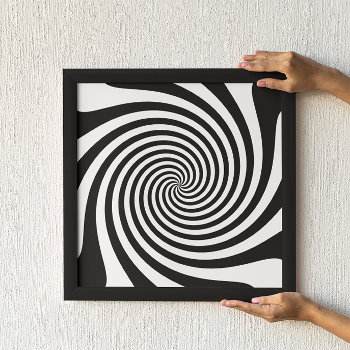 Black Spiral Poster by designs4you at Zazzle