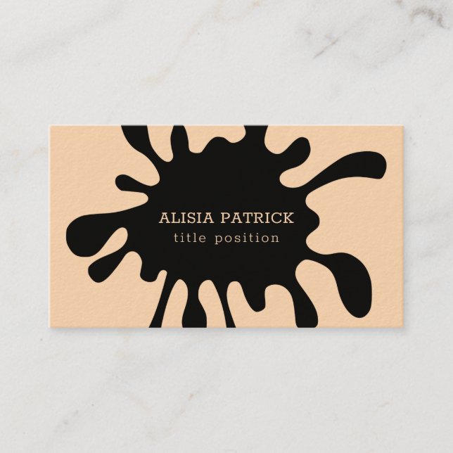 Black Splash Business Card (Front)