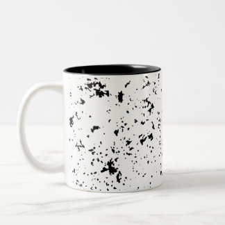Black Splatter Art Two-Tone Coffee Mug