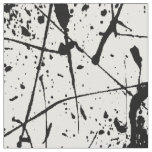 Black Splatter on White Fabric