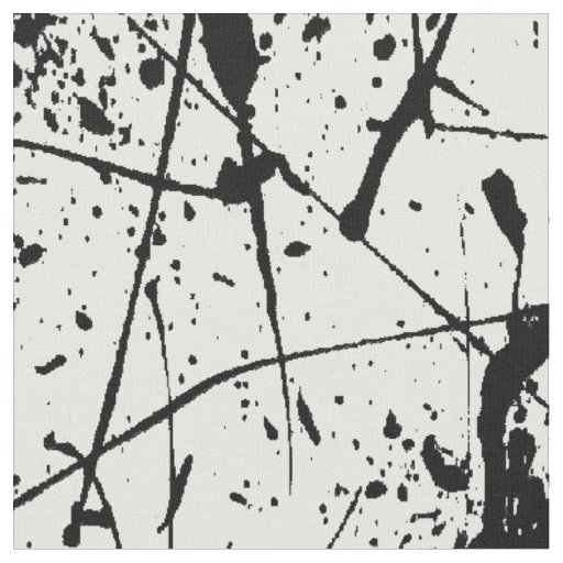 Black Splatter on White Fabric