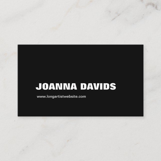 Black Splatter Paint Business Card (Front)