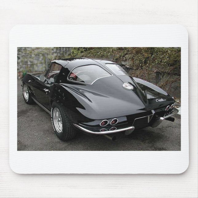 Black Split Window Classic Corvette Mouse Pad (Front)