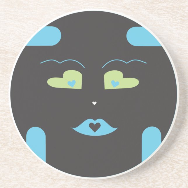 Black Sponap Coaster.ai Drink Coaster (Front)