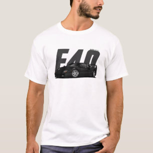 Black Sports Super Car Retro F40 F-40 T-Shirt