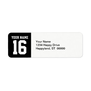 Black Sporty Team Jersey Label