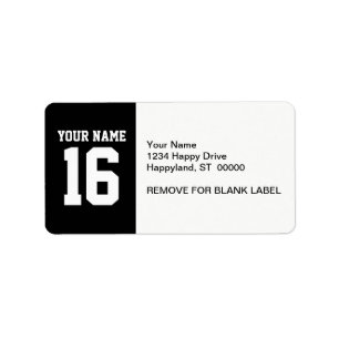 Black Sporty Team Jersey Label