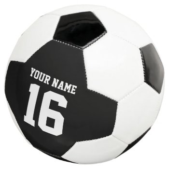 Black Sporty Team Jersey Soccer Ball by FantabulousSports at Zazzle