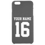 Black Sporty Team Jersey Clear Iphone 6 Plus Case at Zazzle