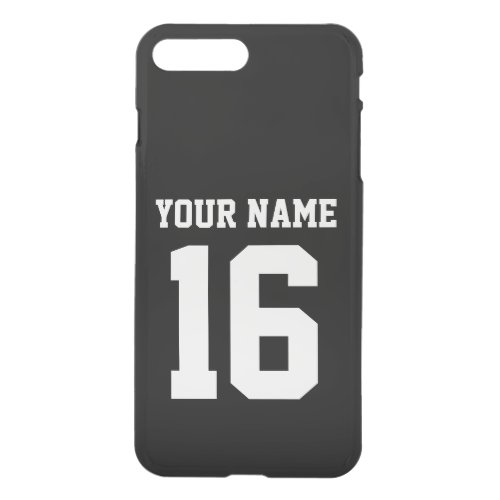 Black Sporty Team Jersey iPhone 8 Plus7 Plus Case