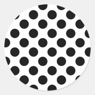 Black Spots Classic Round Sticker