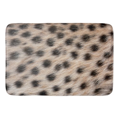 black spotted Cheetah fur or Skin Texture Template Bath Mat