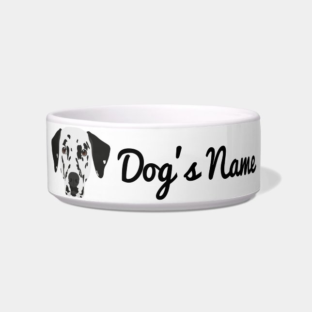 Black-Spotted Dalmatian Dog Bowl (Front)