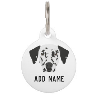 Black Spotted Dalmatian Dog Pet ID Tag