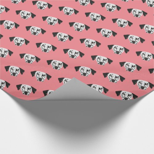 Black_Spotted Dalmatian Dog Wrapping Paper
