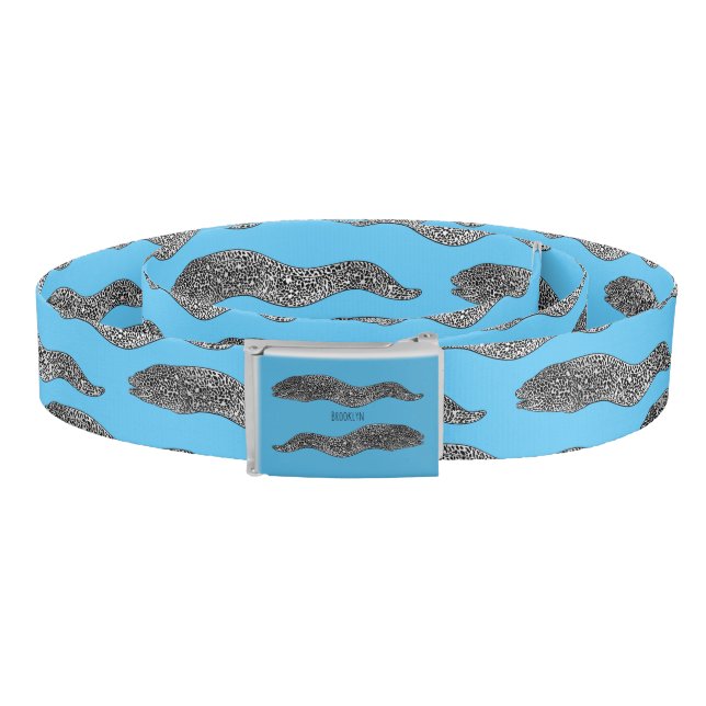 Black spotted moray eel cartoon illustration belt (Coil)