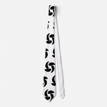 Black Spun Dot On White Neck Tie by freepaganpages at Zazzle