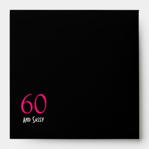 Black Square 60 and Sassy/Return Address Envelope
