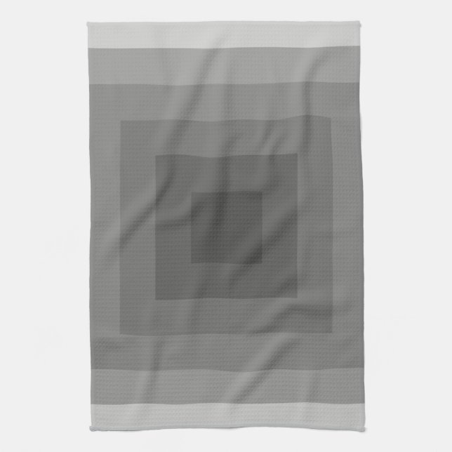 Black Square Geometric Kitchen Towel (Vertical)