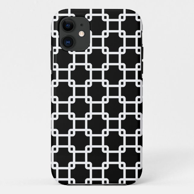 Black Square Link Pattern iPhone 5 Case (Back)