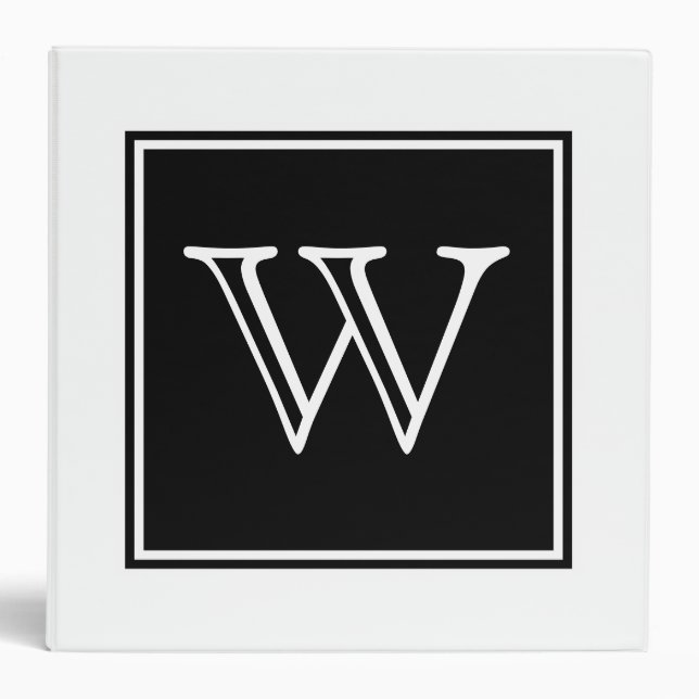 Black Square Monogram Binder 2in (Front)